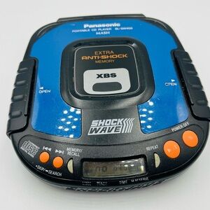 Panasonic Shockwave Portable CD Player - Blue and Black